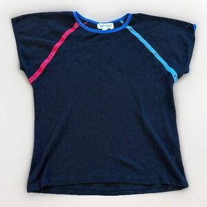 Vintage Union Bay Mesh‎ Shirt Mens M Black 90s 80s New Wave Sleeveless